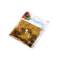 Confetti numere 30; 40; 50; 60 - pentru petreceri, sărbători de zile de naștere - Auriu (1 Sac)