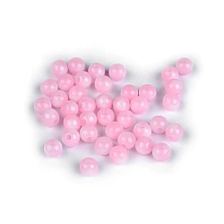 Mărgele de plastic ø8 mm cu inimă - Roz foarte deschis (10 Grame)