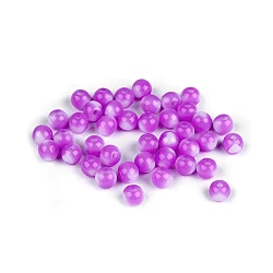 Mărgele de plastic ø8 mm cu inimă - Mov liliachiu (10 Grame)