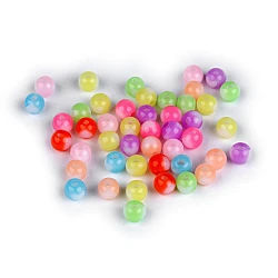 Mărgele de plastic ø8 mm cu inimă - Mix (10 Grame)