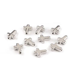 Mărgele / componente din plastic pentru confecționarea bijuteriilor, 12x15 mm - Argintiu (10 Bucăți)