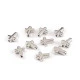 Mărgele / componente din plastic pentru confecționarea bijuteriilor, 12x15 mm - Argintiu (10 Bucăți)