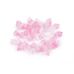 Mărgele din plastic clopoțel / fustă 9x11 mm - Roz deschis (10 Grame)