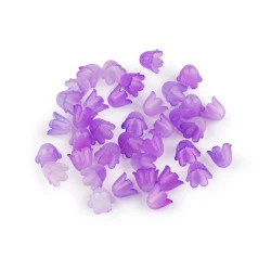 Mărgele din plastic clopoțel / fustă 9x11 mm - Violet (10 Grame)