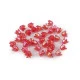 Mărgele clopoțel/fustă din plastic cu efect ab 9x11 mm - Roșu (500 Grame)