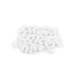 Mărgele de plastic ø6 mm - Alb (10 Grame)