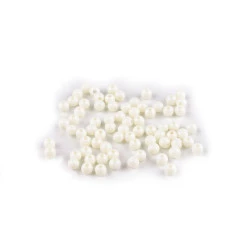 Mărgele de plastic ø6 mm - Crem deschis (10 Grame)