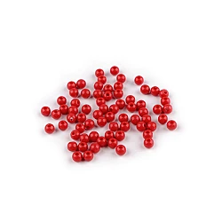 Mărgele de plastic ø6 mm - Roșu (10 Grame)