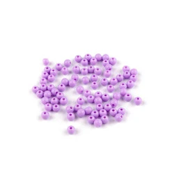Mărgele de plastic ø6 mm - Mov liliachiu (500 Grame)