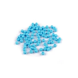 Mărgele de plastic ø6 mm - Albastru azur (10 Grame)