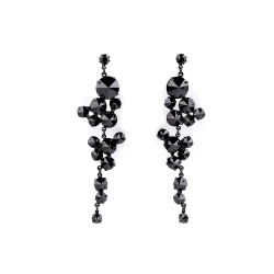 Cercei jablonec - Negru (1 Pereche)