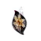 Pandantiv floare din sticla 27x51 mm - Roz deschis (1 Bucată) Pandantiv floare din sticla 27x51 mm - Roz deschis (1 Bucată)