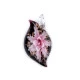 Pandantiv floare din sticla 27x51 mm - Roz deschis (1 Bucată) Pandantiv floare din sticla 27x51 mm - Roz deschis (1 Bucată)