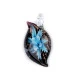 Pandantiv floare din sticla 27x51 mm - Roz deschis (1 Bucată) Pandantiv floare din sticla 27x51 mm - Roz deschis (1 Bucată)