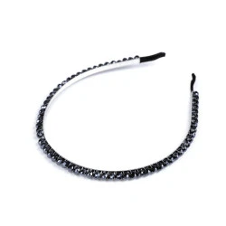 Bentita de par cu strasuri - Albastru închis (1 Bucată)