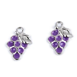 Pandantiv banane, struguri, căpșuni - Violet (2 Bucăți)