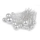 Set de agrafe cu perle mix dimensiuni - Alb (1 Set)