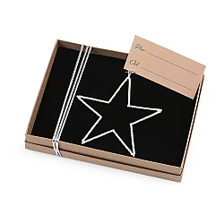 Stea de craciun cu strasuri ø9 cm - Cristal (1 Bucată)