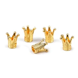 Coronita metalica decorativa pentru cusut 10x10 mm - Auriu (20 Bucăți)
