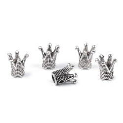 Coronita metalica decorativa pentru cusut 10x10 mm - Platinum (20 Bucăți)