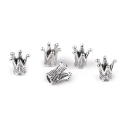 Coronita metalica decorativa pentru cusut 10x10 mm - Platinum (20 Bucăți)