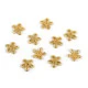 Capace mărgele floare ø12 mm - Auriu (10 Bucăți)