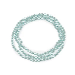 Colier de perle lung, retro - Bleu gheață (1 Bucată)