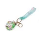 Breloc cu lichid și sclipici - Verde deschis (1 Bucată)