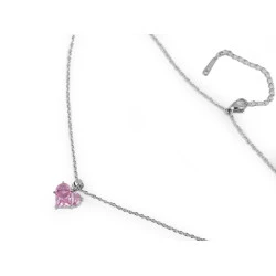 Colier din oțel inoxidabil cu strasuri - Rose (1 Bucată)