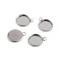 Baza pandantiv / caboson din inox ø12 mm - Platinum (4 Bucăți)