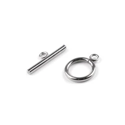 Închizătoare brățări din oțel inoxidabil ø14 - Platinum (2 Perechi)