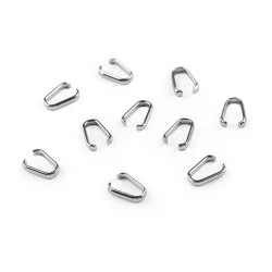 Inel de legătură din oțel inoxidabil 2x10 mm - Platinum (10 Bucăți)
