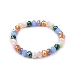 Bratara felastica din margele - Albastru deschis (1 Bucată)