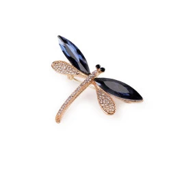 Brosa libelula cu strasuri - Cristal (1 Bucată)