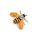 Brosa albina cu strasuri - Galben (1 Bucată)
