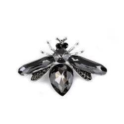 Brosa albine cu pietre - Antracit (1 Bucată)