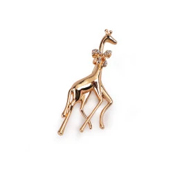 Brosa girafa cu pietre - Auriu (1 Bucată)