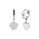 Cercei din oțel inoxidabil inimă, trifoi, munte - Argintiu (1 Pereche)