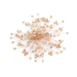 Brosa cu margele fatetate - Colorado topaz (1 Bucată)