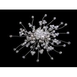 Brosa cu margele fatetate - Cristal (1 Bucată)