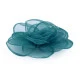 Brosa / podoaba capilara floare din organza ø10,5 cm - Verde albăstrui închis (1 Bucată)