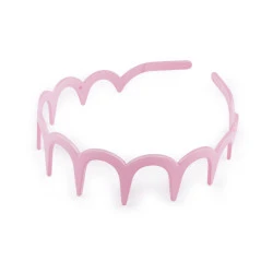 Bentita din plastic pentru par - Roz deschis (1 Bucată)