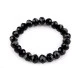 Bratara elastcica din margele de sticla cu efect ab - Negru (1 Bucată)