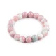 Bratara elastcica din margele de sticla - Roz deschis (1 Bucată)