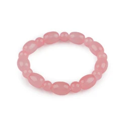 Bratara elastcica din margele de sticla - Roz (1 Bucată)