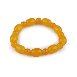 Bratara elastcica din margele de sticla - Amber (1 Bucată)