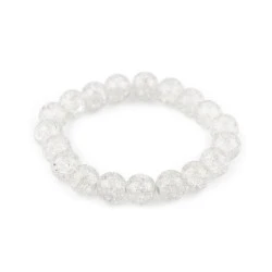 Bratara elastica din margele de sticla - Transparent (1 Bucată)