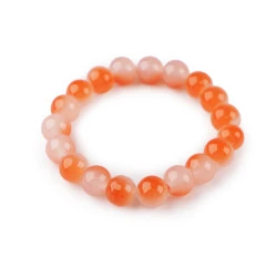 Bratara elastica din margele de sticla - Red pink (1 Bucată)