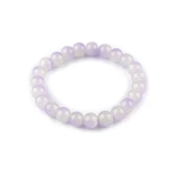 Bratara elastica din margele de sticla - Mov lavandă (1 Bucată)