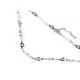 Colier din otel inoxidabil cu margele de sticla - Multicolor (1 Bucată)